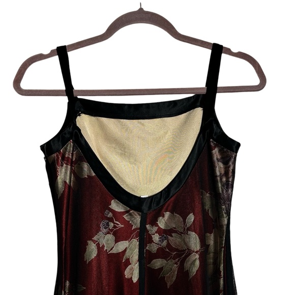 Rampage 90s Y2k Floral Print Sheer Overlay Maxi Dress Whimsigoth - Picture 5 of 9